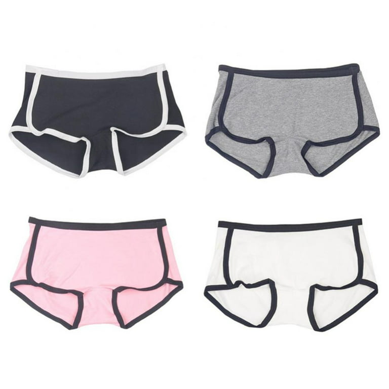 Xmarks Womens Boy Shorts Underwear - Comfortable Soft Seamless Boyshort  Panties Stretch Mid-waist Briefs for Ladies Plus Size(4-Packs)