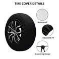 thumbnail image 4 of Bingfone Howling Wolf Spare Tire Cover Weatherproof Universal Wheel Protectors For Rv Camper Travel Trailer Suv Truck 14 Inch, 4 of 9
