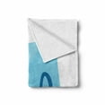 thumbnail image 2 of YOLO Soft Flannel Fleece Throw Blanket, Abbreviation of Popular Contemporary Slogan on a Memo Post Theme, Cozy Plush for Indoor and Outdoor Use, 60" x 80", Grey Blue and Pale Blue, by Ambesonne, 2 of 6