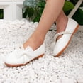 thumbnail image 2 of KPOPLK Girls Mary Jane Shoes Dress Shoes School Uniform Princess Ballerina Flower Shoes for Little Kid Size 3,White, 2 of 9