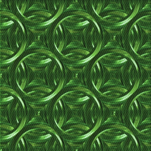 Ahgly Company Indoor Square Patterned Deep Emerald Green Area Rugs, 6' Square