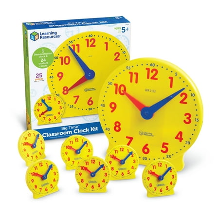 Learning Resources Classroom Clock Kit Preschool Must Have, Teaching Time Activity