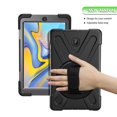 thumbnail image 3 of KIQ Shield Series for Samsung Galaxy Tab A 8.0 Case 2018, Shockproof 360 Rotatable W/ Kickstand Hand Strap Shoulder Cover for Galaxy Tab A 8.0 SMT387v SM-T387 Case [Black] (PLEASE CHECK MODEL NUMBER), 3 of 9