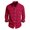 Red, variant on CharmCyan Men Long Sleeve Button Down Shirt Casual Regular Fit Striped Print Turn Down Collar Classic Shirt Top Black L