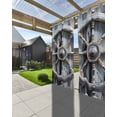 thumbnail image 3 of nqOlkjepod Outdoor Curtains for Patio Waterproof, Grey Rudder Coastal Outdoor Privacy Panels Grommet, Nautical Beach Retro Blackout Outside Curtains for Porch/Cabana/Pergola/Gazebo 54"x84", 2 Panels, 3 of 8