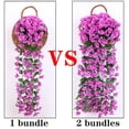 thumbnail image 3 of Cesta colgante de pared de flores artificiales violetas Casa Fiesta Flores artificiales, 3 of 4