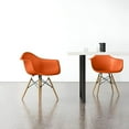 thumbnail image 1 of Heavenly Collection Plastic Orange Bucket Chair SET OF 2, 1 of 6