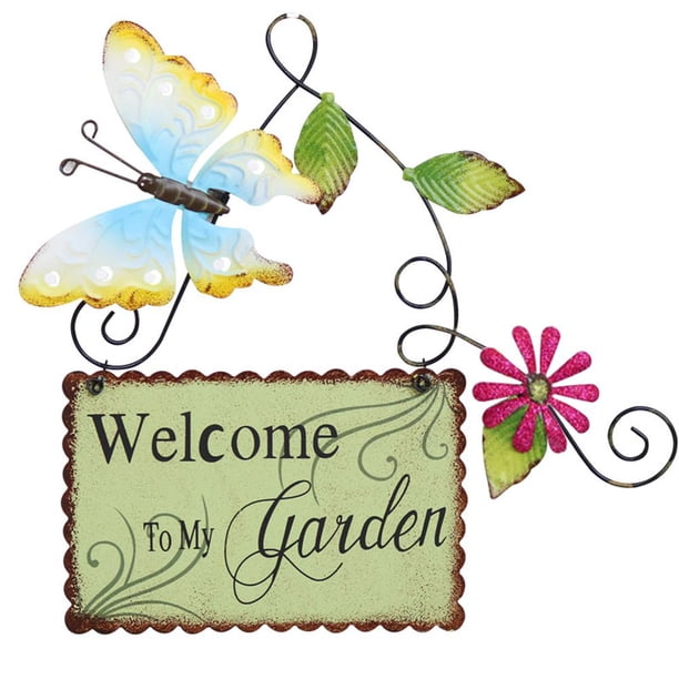 Bienvenida Para Puerta, Placa De Arte Del Hierro, Tablero Colgante De Bienvenida, Colgante De Flor Para El Hogar, Restaurante, Hotel, Decoración De Dormitorio Yuarrent HA041320-02