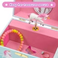 thumbnail image 6 of JewelKeeper Girl's Musical Jewelry Storage Box with Spinning Unicorn, Rainbow Design, The Unicorn Tune, 6 of 7