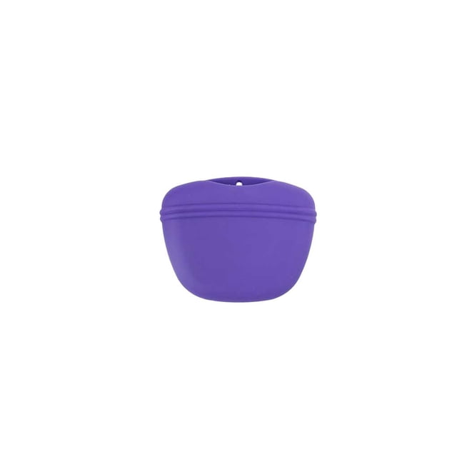 Methold Bolsa de silicona para aperitivos de mascotas, portátil, reutilizable, Flexible, recargable, para entrenamiento al aire libre, bolsa de Suministros para perros Púrpura Methold PT004400-05