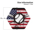 thumbnail image 2 of Fuzoiu Vintage Baseball American Flag Print Leather Coasters Set,Drink Coasters Set of 4,for Tabletop Protection, Durable PVC Coasters,Home Décor and Housewarming Gift-Hexagon, 2 of 6