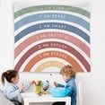 thumbnail image 5 of Boho Rainbow Inspirational Tapestry, I Am Kind Daily Affirmation Tapestry Wall Hanging, Motivational Positive Quotes Wall Blanket Decor for Home Bedroom Living Room Office, 50x60 Inch, 5 of 6