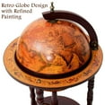 thumbnail image 6 of Giantex Wine Bar Stand, 16th Century Italian Wood Globe Rack, Liquor Bottle Shelf wi/Wheels, 6 of 10