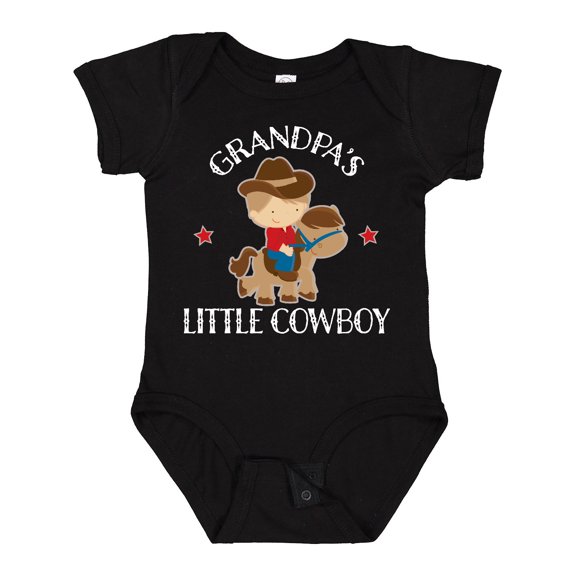 Inktastic Grandpa Little Cowboy for Grandson Boys Baby Bodysuit