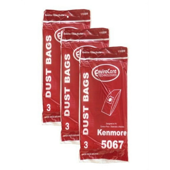 9 Compatible with Kenmore 5067 Type X Upright Vacuum Cleaner Bag Model #11632265 11632275 116345