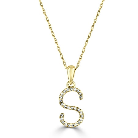 SABRINA - Sabrina Designs 14K Yellow Gold and Natural Diamond Initial ...
