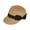 Khaki, variant on Straw Hat Wide Black Ribbon Bow Dome Flat Brim Baseball Hat Lightweight Breathable Sun Protection Hat