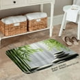 thumbnail image 2 of SPXUBZ Bamboo Zen Stones Non Slip Flannel Floor Mat for Bathroom Kitchen Bedroom Decor 16x24 inch, 2 of 5