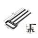 thumbnail image 3 of Billuyoard Estante multifuncional de aluminio, espátula, gancho giratorio, toallero, colgador de trapo Juegos de accesorios de baño negro Billuyoard HA026402-02, 3 of 6