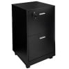 thumbnail image 2 of Lavish Home 2-Drawer File Cabinet with Lock and Rolling Wheels (Black), 2 of 10