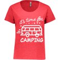 thumbnail image 3 of Inktastic It's Time for Camping with Camper Women's Plus Size T-Shirt, 3 of 5