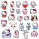 thumbnail image 2 of Parche adhesivo de tela bordado de Hello Kitty de dibujos animados para niños, insignias de sombrero, planchado, parches de costura, rayas DIY, bolsos de ropa, 2 of 4