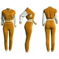 thumbnail image 4 of BJUTIR Womens Casual Activewear Sets Autumn Baseball Suit Two Piece Set Solid Coat Long Pants Fashion Tracksuits Outfits, 4 of 6