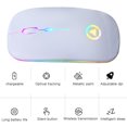 thumbnail image 4 of Wisewang Portable Wireless Silent Computer Mouse Rechargeable Mouse PC Laptop Accessories white 1Set, 4 of 6