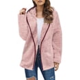 thumbnail image 2 of HBFAGFB Veste Chandail pour Femmes Cardigan à Capuche Confortable à Manches Longues Rose Taille TG, 2 of 5