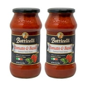 Botticelli Premium Tomato and Basil Pasta Sauce for Spaghetti, Pizza, Dip & Soup - Made in Italy Tomato Sauce with Basil for Authentic Italian Homemade Meals, 2 Count