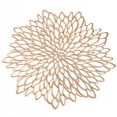 thumbnail image 5 of 12 pares de manteles individuales dorados surtidos, manteles individuales redondos metálicos dorados con hojas decorativas de vinilo laminado para mesa de comedor para festivales de Navidad, bodas brillar  Electrónica, 5 of 5
