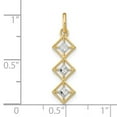 thumbnail image 3 of Auriga Fine Jewelry 14K Yellow Gold w/Rhodium and D/C 3 Diamond Shapes Charm for Women, 3 of 7