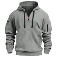 thumbnail image 2 of Mens Hoodies Quarter Zip Pullover al Hoodie for Men Sweatshirt,XL, 2 of 9