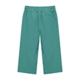 thumbnail image 6 of BOOMNY Girl's Baggy Capri Pants Wide Leg Jogger Pants for Kids Trendy Elastic Waist Solid Lightweight Trousers With Pockets, 6 of 7