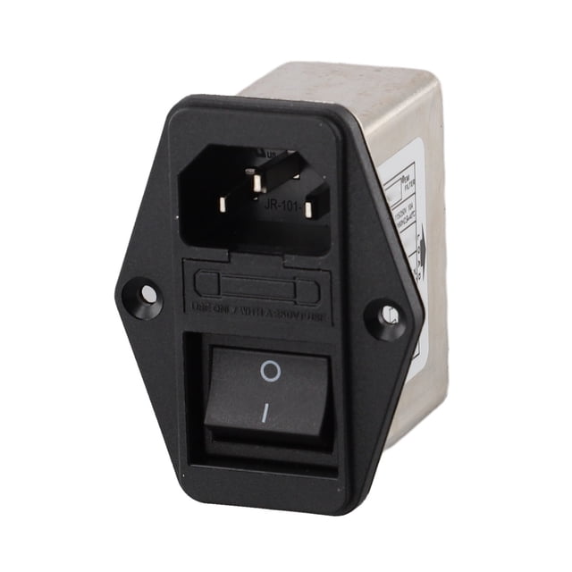 Iec Power Input Filter Ac Power Outlet with for Emi Filter Fuse Nickel-Plated Iron 250 V Ac 50/60Hz Electronic Equipment Cw2C
