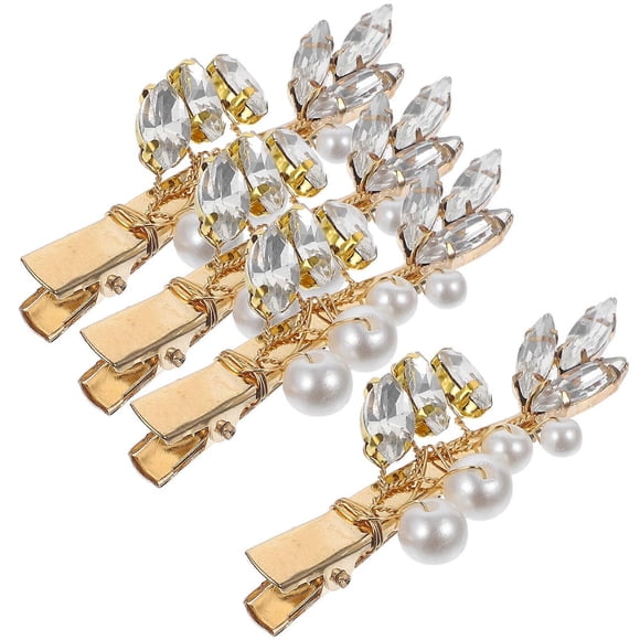 Hair Clips Pearl Hairpins for Women 16Pcs Golden Decorative Hairpins