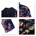 thumbnail image 2 of Cloudstyle Mens Tux Blazer 1 Button Reversible Sequins Sport Coat Dance Party Jacket（Color）, 2 of 5