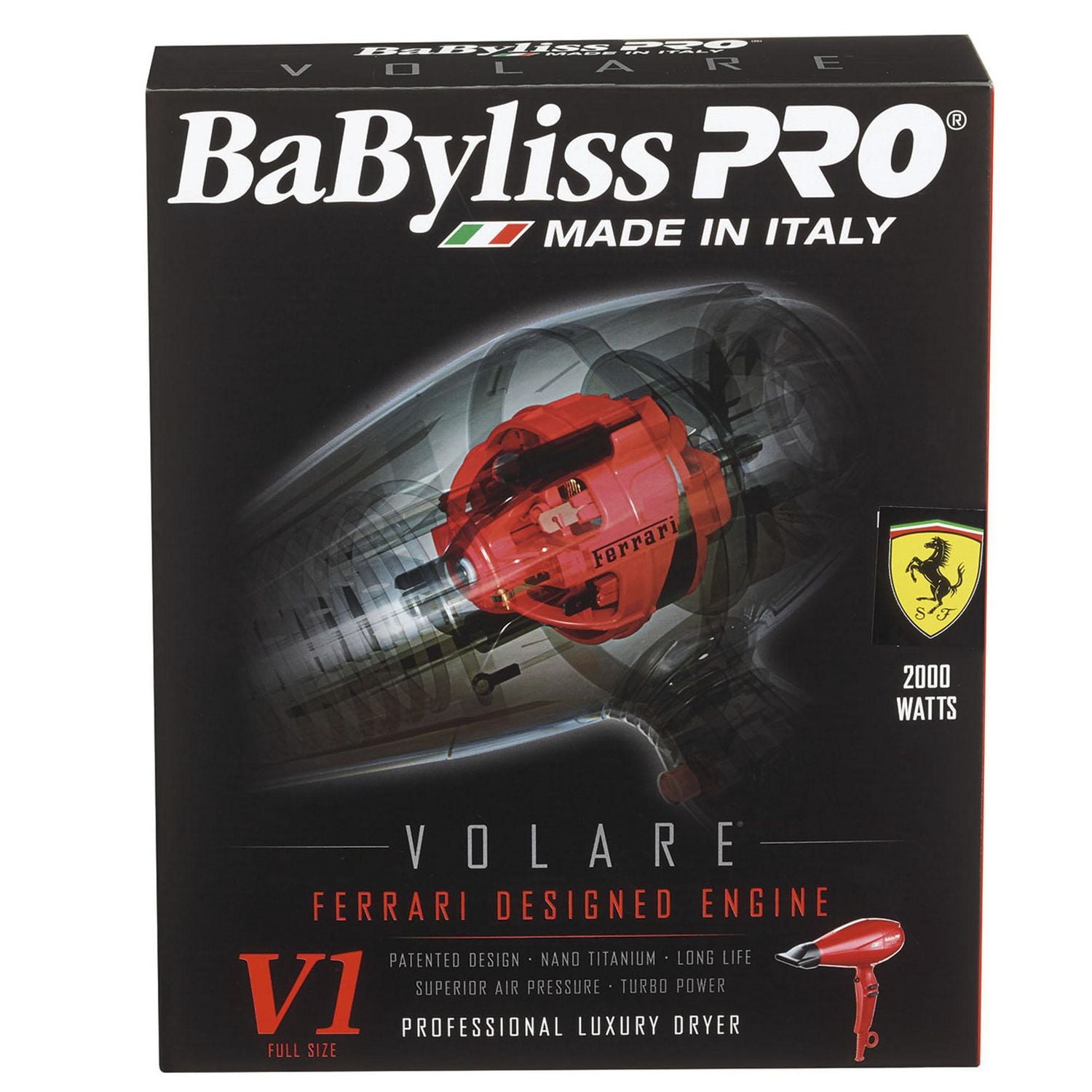 BaByliss PRO Volare Séchoir professionnel avec moteur conçu par Ferrari