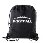 Football Party Bags | Football Drawstring Cinch Backpacks for Team Events, Birthdays, and More!