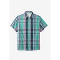 thumbnail image 2 of KingSize Men's Big & Tall Plaid Wrinkle-Resistant Short Sleeve Button Down, 2 of 6