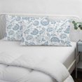 thumbnail image 4 of Light Blue Farmhouse Standard Size Pillow Cover,Pillowcase Protectors with Zipper,Breathable Decorative Throw Pillow Case Cover,Retro Botanical Plant Fruit Leaf Pillow Shams for Couch Sofa 20x26Inch, 4 of 8
