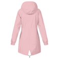thumbnail image 3 of EliteGoogv Womens Hooded Trench Coats Long Belted Jackets For Women Travel Outerwear Casual Jackets Pink M, 3 of 4