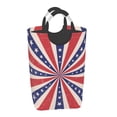 thumbnail image 6 of DouZhe 50L Rectangular Laundry Basket, Patriotic Retro Burst Stars Prints Waterproof Foldable Laundry Hamper with Aluminum Handles, 6 of 6