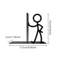 thumbnail image 4 of Eqslft 2PC Unique Bookends for Shelves, Fun & Decorative Book Ends,Metal Human Shaped Bookends,Suitable For Bookshelves Cabinets And Desks, 4 of 8