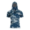 thumbnail image 4 of Men's Lightweight Camouflage Gradient Quick Dry Fishing Hoodie Shirt - UPF 50+ Sun Protection Short Sleeve Shirts with Neck, 4 of 7