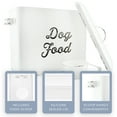 thumbnail image 3 of AuldHome Design Rustic Dog Food Canister; White Farmhouse Style Storage Bin for Small Dogs, 3 of 9