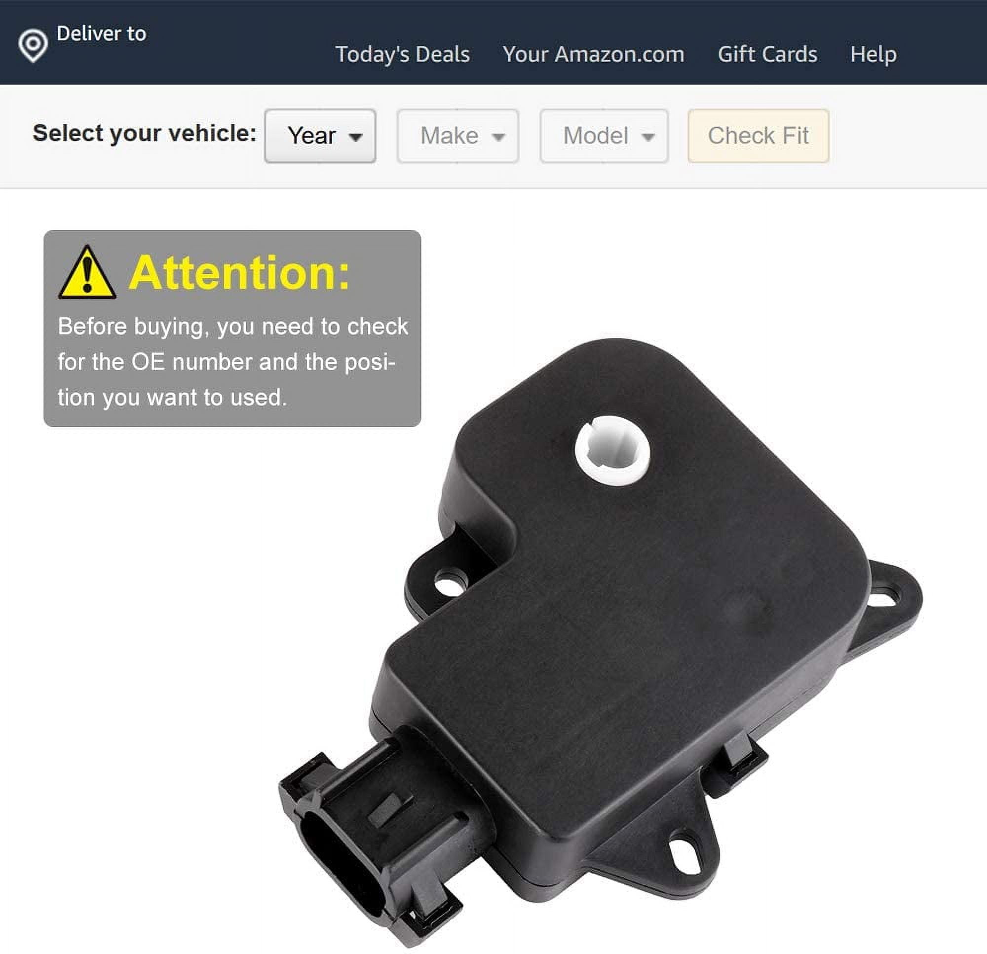 A-Premium HVAC Heater Blend Door Actuator,compatible Con International Harvester 4200/4300/4400/7400/7500/7600/8500/8600 SBA/LoneStar/ProStar/WorkStar 7600, Cabina Interior, Actuador De Modo, 3542606C1 - View #6