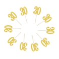 thumbnail image 4 of Golden Number 30 Cupcake Toppers for Decorating with Paper Picks Perfect for Birthday Party Cake Decorations, 4 of 5