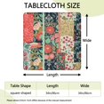 thumbnail image 2 of Pioneer Flower Floral Print Pattern Square Fitted Tablecloth with Elastic Edge,Square Table Cover,Washable Elastic Table Cover for Home Kitchen Party Decor 34"x34", 2 of 6