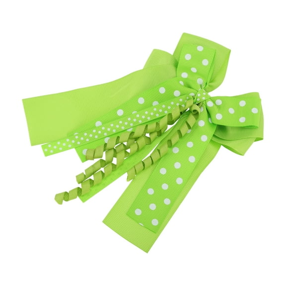 Unique Bargains 1 Pc Duckbill Clip Halloween Spiral Ribbon Hair Clip for Women Green